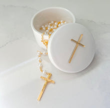 Load image into Gallery viewer, Ceramic Rosary Trinket Box