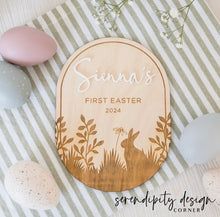 Load image into Gallery viewer, My First Easter Plaque | My First Easter Sign Engraved