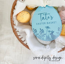 Load image into Gallery viewer, Easter Egg Shaped Basket Tag | Mirror Easter Tag