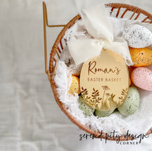 Load image into Gallery viewer, Easter Egg Shaped Basket Tag | Mirror Easter Tag