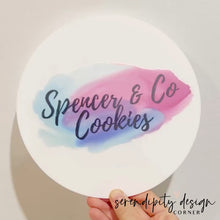 Load image into Gallery viewer, Round White Acrylic Logo Sign | Business Logo Printed Sign