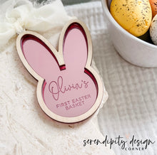 Load image into Gallery viewer, Easter Bunny Face Mirror Tag | Mirror Easter Tag