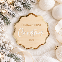 Load image into Gallery viewer, Personalised My First Christmas Plaque | Baby’s First Christmas Keepsake