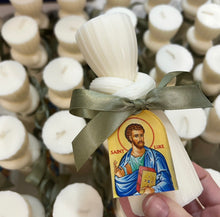 Load image into Gallery viewer, Religious Christening Baptism Printed Saint Acrylic Candle Tags