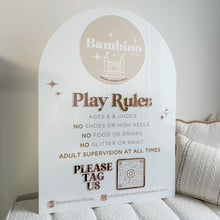Load image into Gallery viewer, Jumping Castle Soft Play - Play Rules Sign