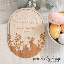 Load image into Gallery viewer, My First Easter Plaque | My First Easter Sign Engraved
