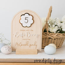 Load image into Gallery viewer, Wooden Easter Countdown Calendar | Easter Bunny Countdown Board