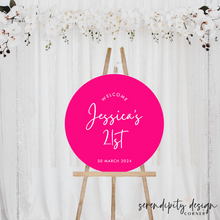 Load image into Gallery viewer, Round UV Printed Birthday Sign