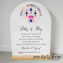 Load image into Gallery viewer, Jumping Castle Soft Play - Play Rules Sign