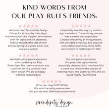 Load image into Gallery viewer, Jumping Castle Soft Play - Play Rules Sign with white base