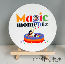 Load image into Gallery viewer, Round White Acrylic Logo Sign | Business Logo Printed Sign