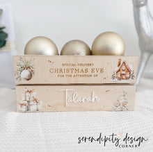 Load image into Gallery viewer, Printed Christmas Crate - Neutral Gingerbread