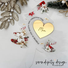 Load image into Gallery viewer, Christmas Tree Memorial Stake | Christmas Memorial Grave Stake | Floral Christmas Memorial Cemetery Stake