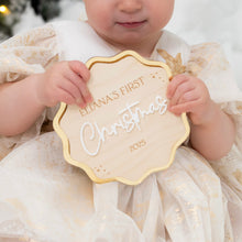Load image into Gallery viewer, Personalised My First Christmas Plaque | Baby’s First Christmas Keepsake