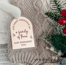 Load image into Gallery viewer, Our First Christmas as a family of three