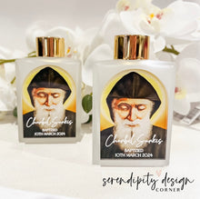 Load image into Gallery viewer, Frosted Holy Water Bottle Favours | Reed Diffuser Favours | Bomboniere Bottle Favours | Various Designs