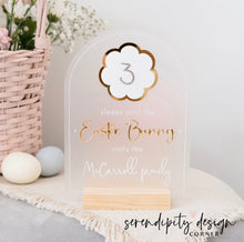 Load image into Gallery viewer, Frosted Clear Easter Countdown Calendar | Easter Bunny Countdown Board