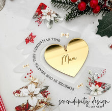 Load image into Gallery viewer, Christmas Tree Memorial Stake | Christmas Memorial Grave Stake | Floral Christmas Memorial Cemetery Stake