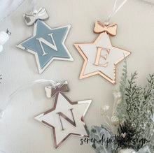Load image into Gallery viewer, Star Christmas Ornament Initial