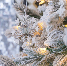 Load image into Gallery viewer, Snowflake Initial Christmas Ornament