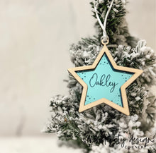 Load image into Gallery viewer, Personalised Star Shape Name Ornament - Your Shining Keepsake