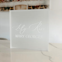 Load image into Gallery viewer, Frosted Square Acrylic Christening Box