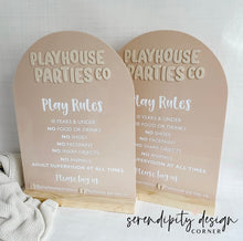 Load image into Gallery viewer, Jumping Castle Soft Play - Play Rules Sign