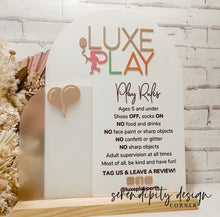 Load image into Gallery viewer, Jumping Castle Soft Play - Play Rules Sign - Double Slot