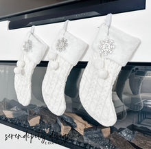 Load image into Gallery viewer, Snowflake Initial Christmas Ornament