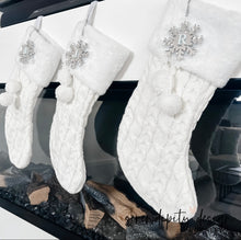 Load image into Gallery viewer, Snowflake Initial Christmas Ornament