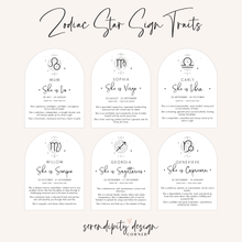 Load image into Gallery viewer, Zodiac Star Sign - She is Sign