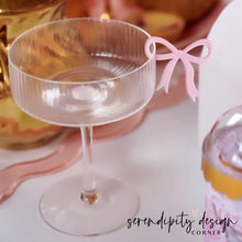 Load image into Gallery viewer, Bow Shape Acrylic Drink Tags