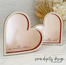 Load image into Gallery viewer, No Matter What, No Matter Where Duo Heart Mirrored Frame ©