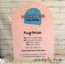 Load image into Gallery viewer, Jumping Castle Soft Play - Play Rules Sign