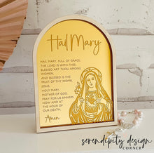 Load image into Gallery viewer, Hail Mary Prayer Mirrored Frame ©