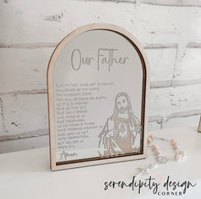 Load image into Gallery viewer, Hail Mary Prayer Mirrored Frame ©