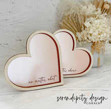 Load image into Gallery viewer, No Matter What, No Matter Where Duo Heart Mirrored Frame ©