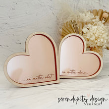 Load image into Gallery viewer, No Matter What, No Matter Where Duo Heart Mirrored Frame ©