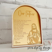 Load image into Gallery viewer, Our Father Prayer Mirrored Frame ©