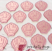 Load image into Gallery viewer, Mermaid Shell Acrylic Tag