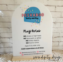 Load image into Gallery viewer, Jumping Castle Soft Play - Play Rules Sign