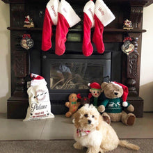 Load image into Gallery viewer, Personalised Christmas Pet Santa Sacks - Dog / Cat