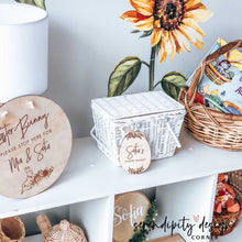 Load image into Gallery viewer, Personalised Easter Bunny Please Stop Here Sign Wood