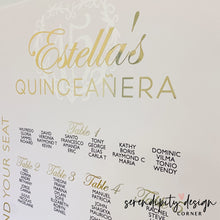 Load image into Gallery viewer, Seating Chart Gold | Personalised Seating Chart | Wedding Seating Chart