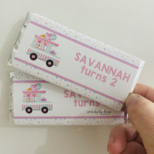 Load image into Gallery viewer, Pastel Ice Cream Truck Party Chocolate Wrappers