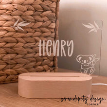 Load image into Gallery viewer, Personalised Australian Animals Night Light (LED) - Koala