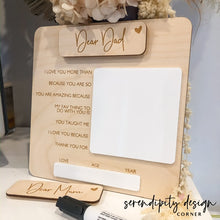 Load image into Gallery viewer, Personalised Letter To Mum/Dad Gift | Mother's Day Plaque | Interchangeable Sign - Mother's / Father's Day