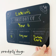 Load image into Gallery viewer, My First Day of School Milestone Black Board