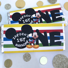 Load image into Gallery viewer, Mickey Mouse Disney Birthday Party Chocolate Wrappers