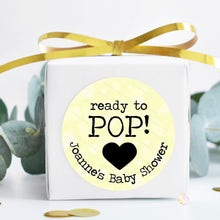Load image into Gallery viewer, Ready to Pop Baby Shower Stickers